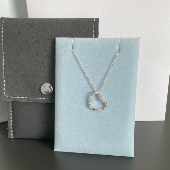 SOLD ON EBAY NEW KWIAT Solid 18kt White Gold Diamond/Ruby Heart Necklace SOLD - Picture 8 of 8